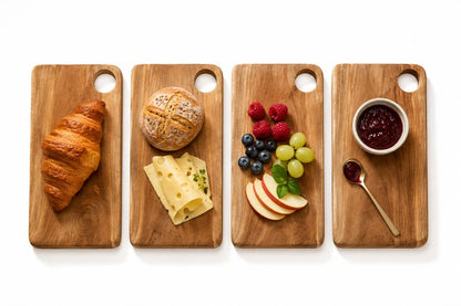 TEAKER - Set of 6 modern breakfast boards 28cm