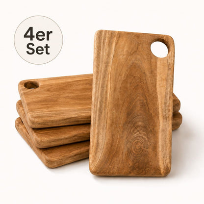 TEAKER - Set of 4 modern breakfast boards 28cm