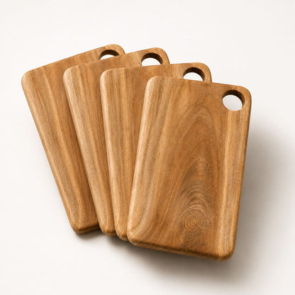 TEAKER - Set of 4 modern breakfast boards 28cm