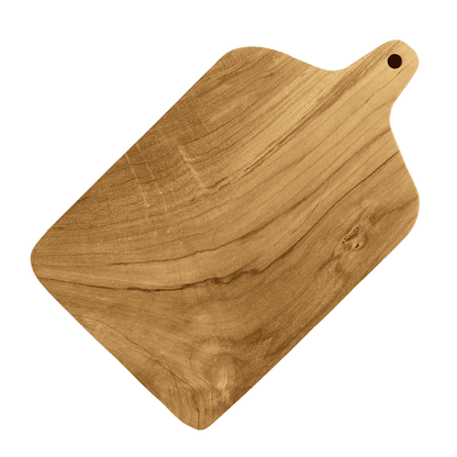 Das TEAKER Schneidebrett ist aus einem Stück Holz geschnitten.