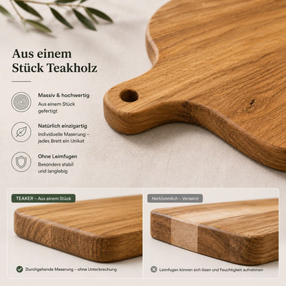 TEAKER - Set of 6 breakfast boards 34cm