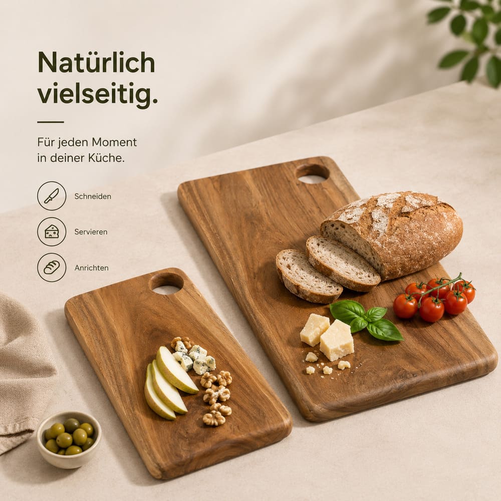 TEAKER - Set of 2 modern cutting boards