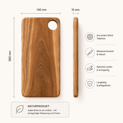 TEAKER - Set of 6 modern breakfast boards 28cm