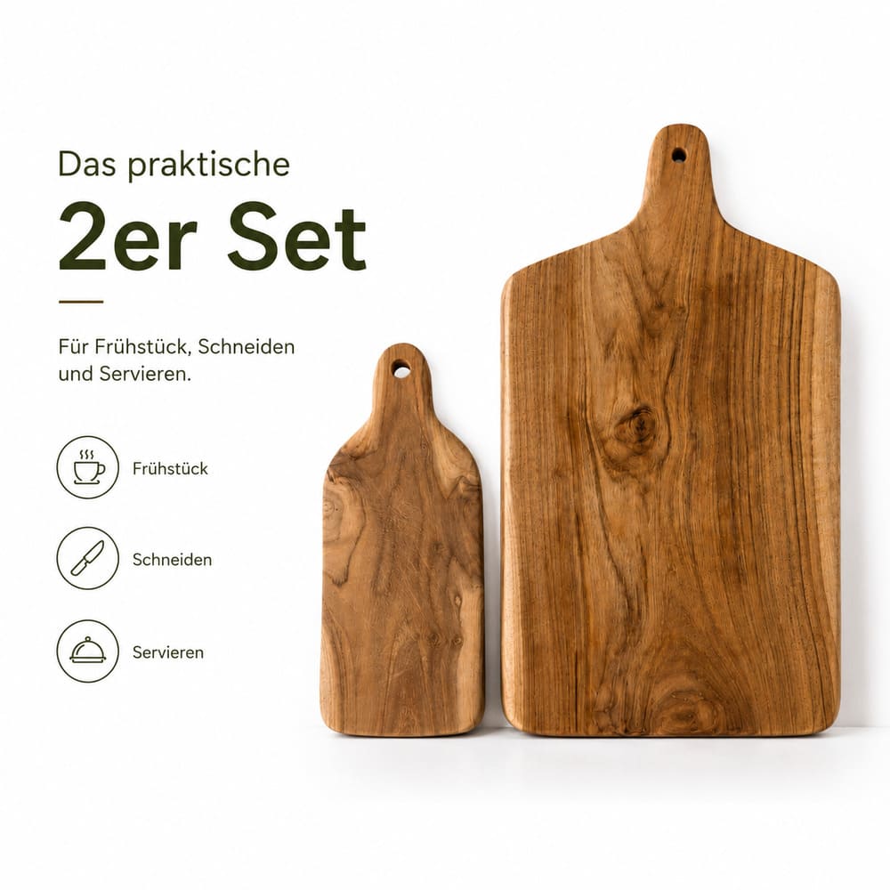 TEAKER - Set of 2 classic cutting boards