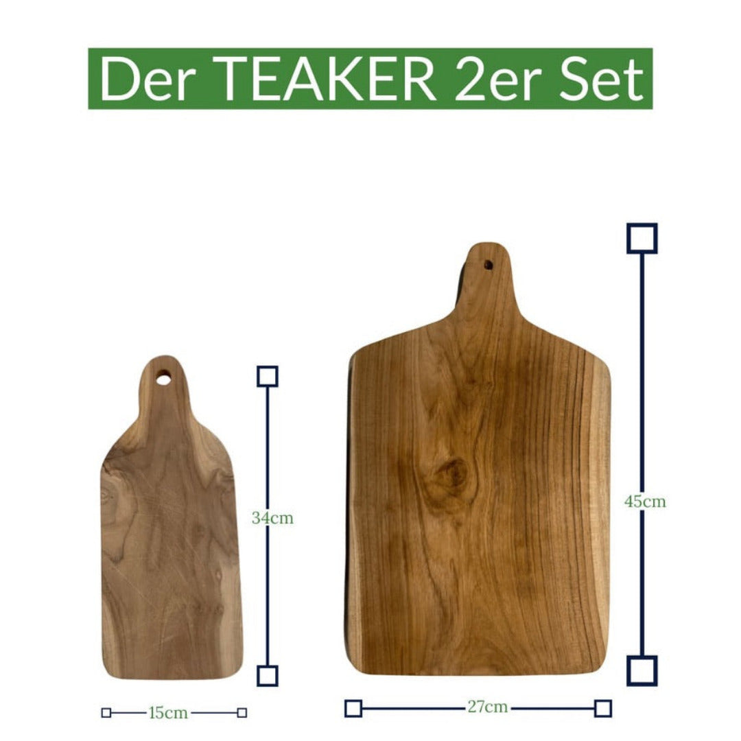 TEAKER - – Schneidebretter Wood Hall Set of klassisch 2er