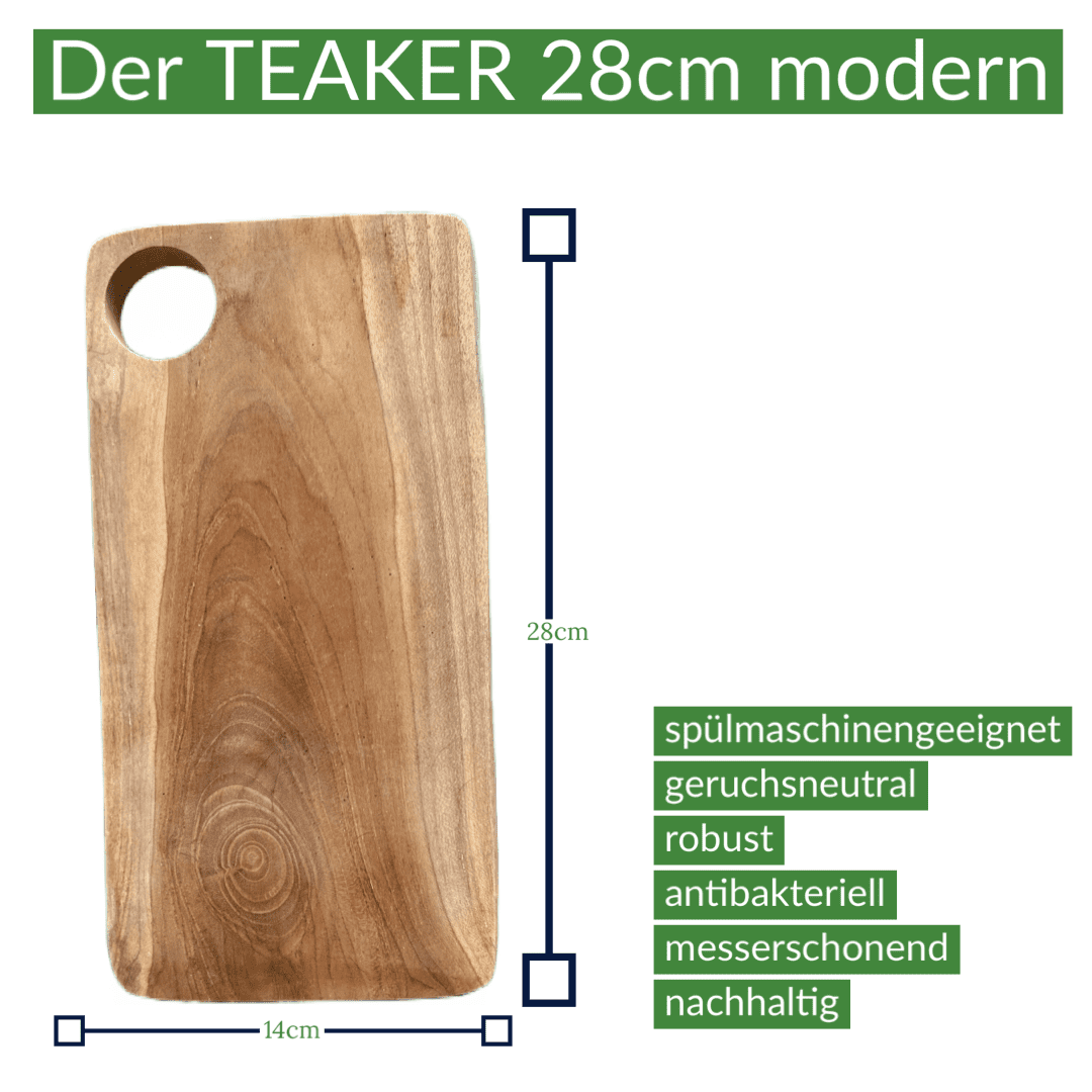TEAKER - 6er Set Frühstücksbretter modern 28cm